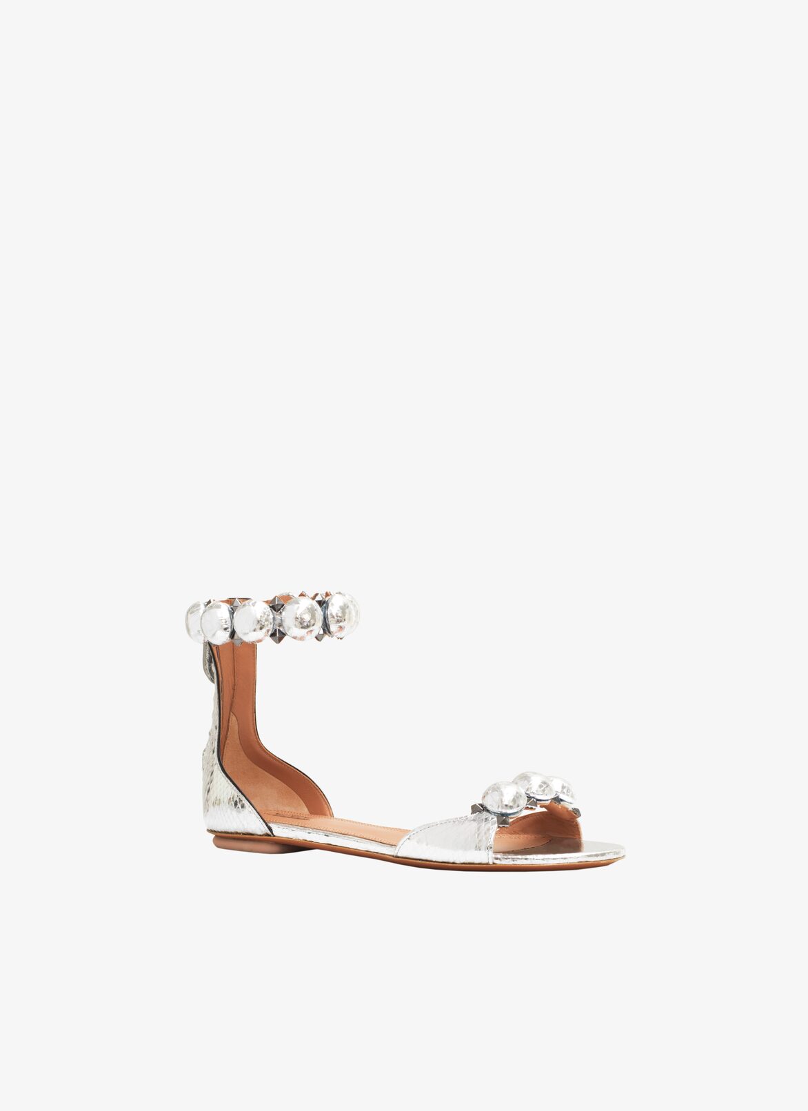 Flat Sandal ALAÏA SILVER FLAT SANDAL